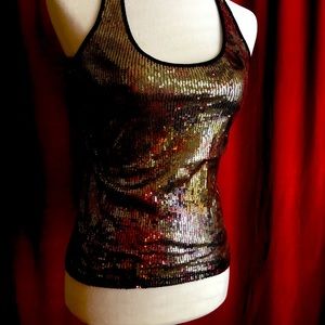 Ladies Sequin Tank Top Size Small